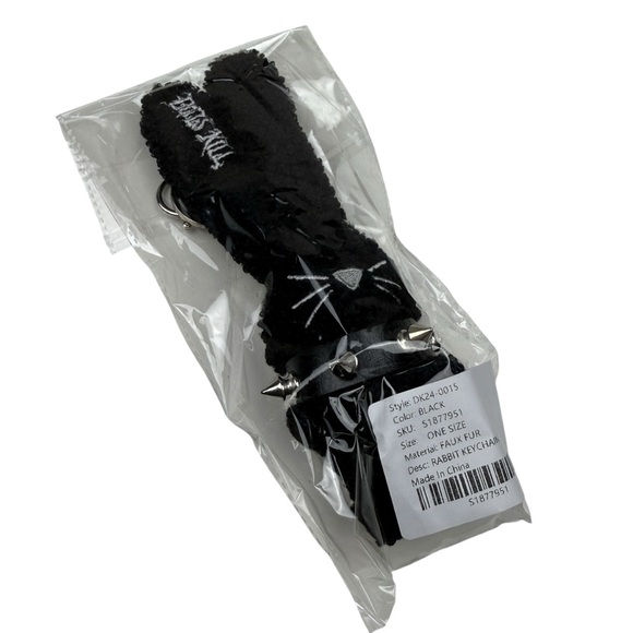 Dolls Kill Punk Goth Emo Bunny Keychain Accessory - Picture 2 of 3